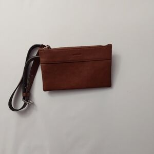 Calvin Klein Brown Leather Belt Bag